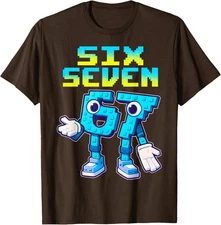 Six Seven Funny Italian Brainrot Gaming Meme Fun T-Shirt