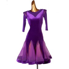 Latin Tango Rumba Standard Ballroom Performance Dress Cha Cha Salsa Dancewear