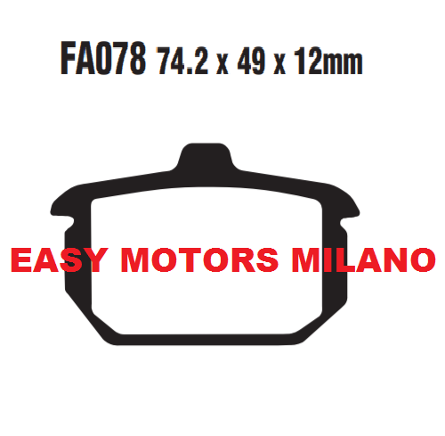 CP Plaquette de Frein Post FA078 Harley D. Fxrt Sport Glide 1340 1984>1984 - Photo 1/2