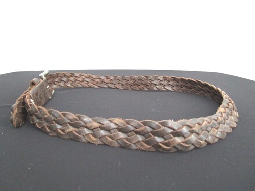Gap Brown Braided Leather Silver Buckle Boy Kid's Belt Size M, 23"-27" - Picture 4 of 7