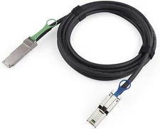 2 Meter QSFP (SFF-8436) to SFF-8088 DDR Hybrid External Min SAS Cable for NetApp