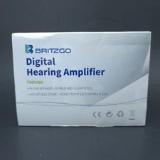 Britzgo VHP-1204 Silver Hearing Amplifier Digital Noise Cancelling Technology