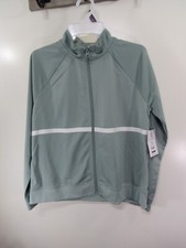 New Athletic Works Full Zip Top Size XXL 18  Girls Green Long Sleeve