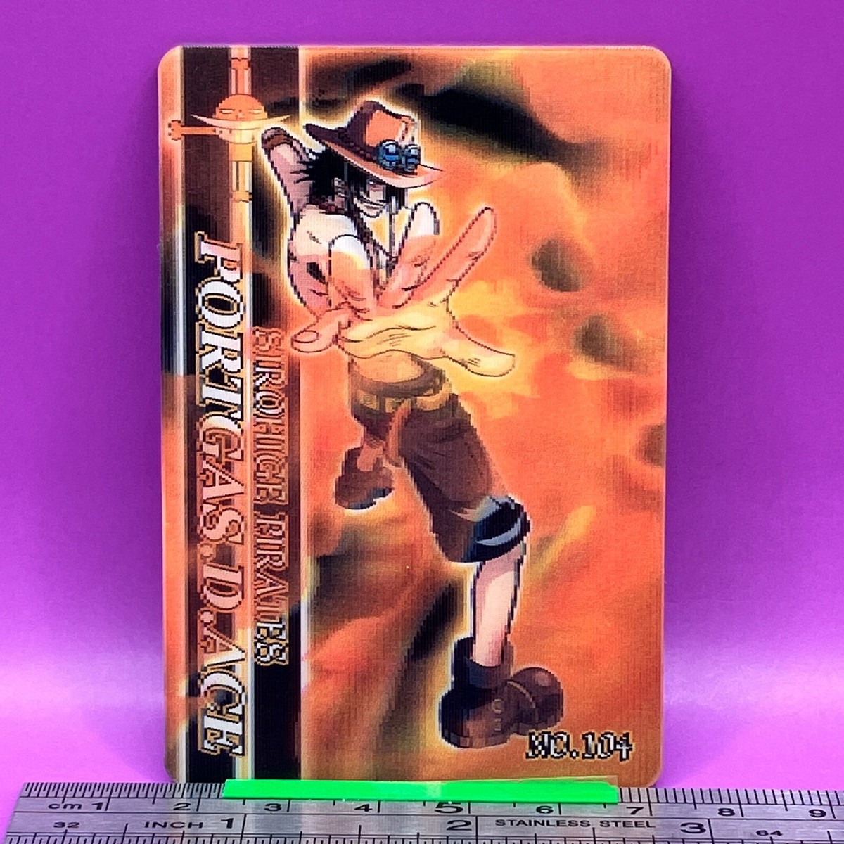 Portgas D. Ace 104 One Piece King of Pirates Gummy Card 3D 2003