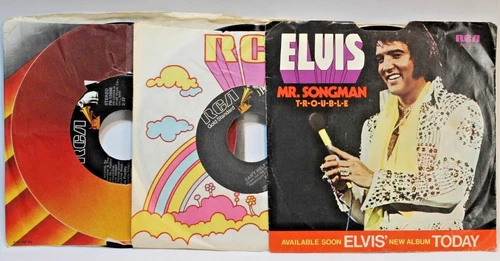 Elvis Presley 3x 7" Vinyl Records PB-10998/447-0635/PB-10278 RCA Records