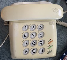 Radio Shack Vintage Phone White 1980s Fiesta Fashion Model 43-819 Rare Telephone