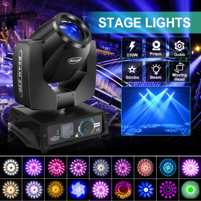 230W 7R Zoom Party Sharpy Light Moving Head Beam 16Prism Strobe DMX DJ LIghts US