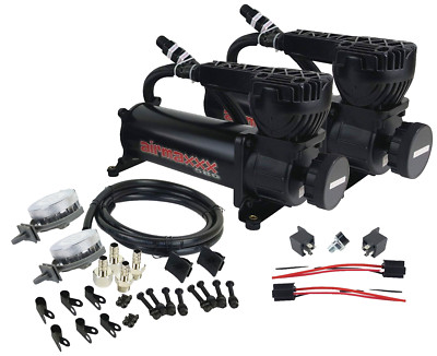 airmaxxx 580 Black Dual Air Compressors 180 psi Off Pressure Switch & Filter