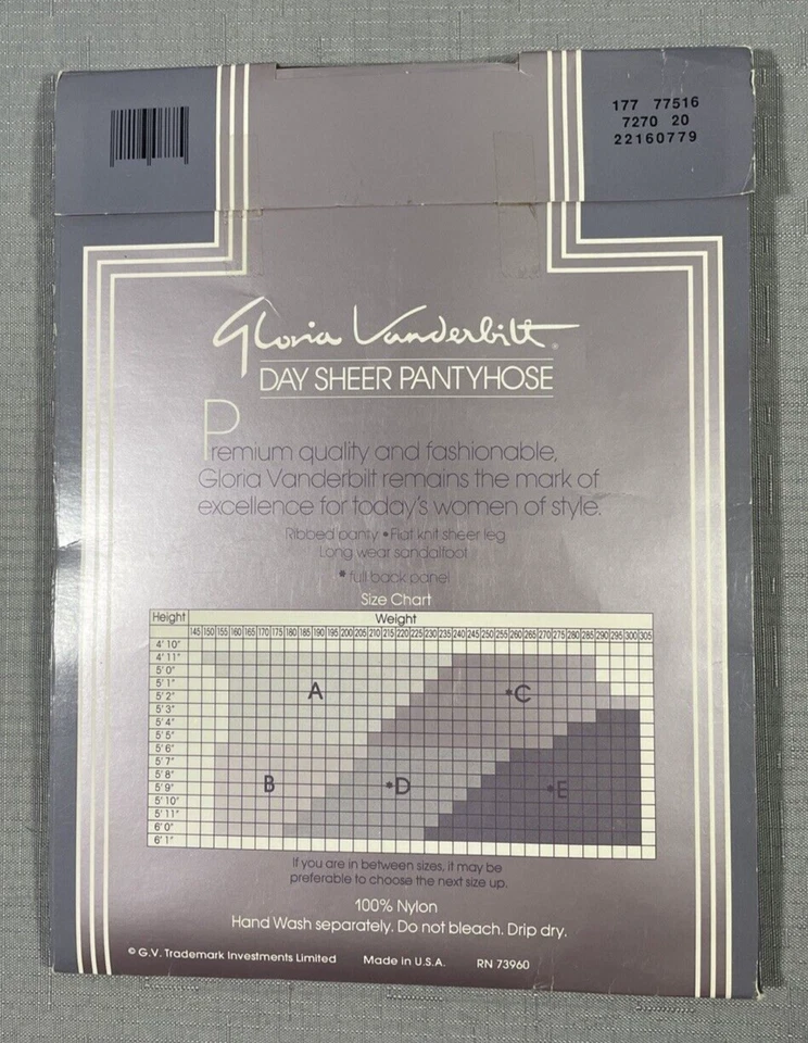 Pantimedias Gloria Vanderbilt Coffee Day de punto plano transparente de largo uso de nailon (talla C) Foto 4 de 4