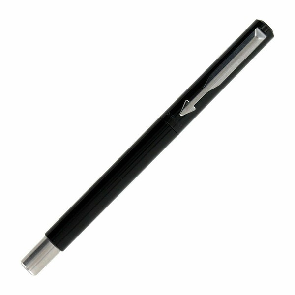 Parker Vector Standard Calligraphy Chrome Trim Fountain Pen ( Black