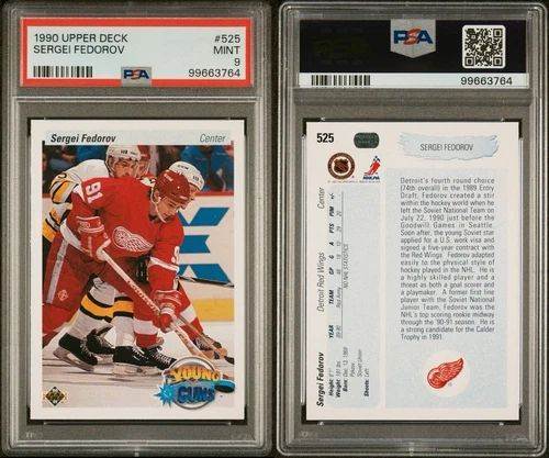 1990-91 Upper Deck - Young Guns #525 Sergei Fedorov (RC)