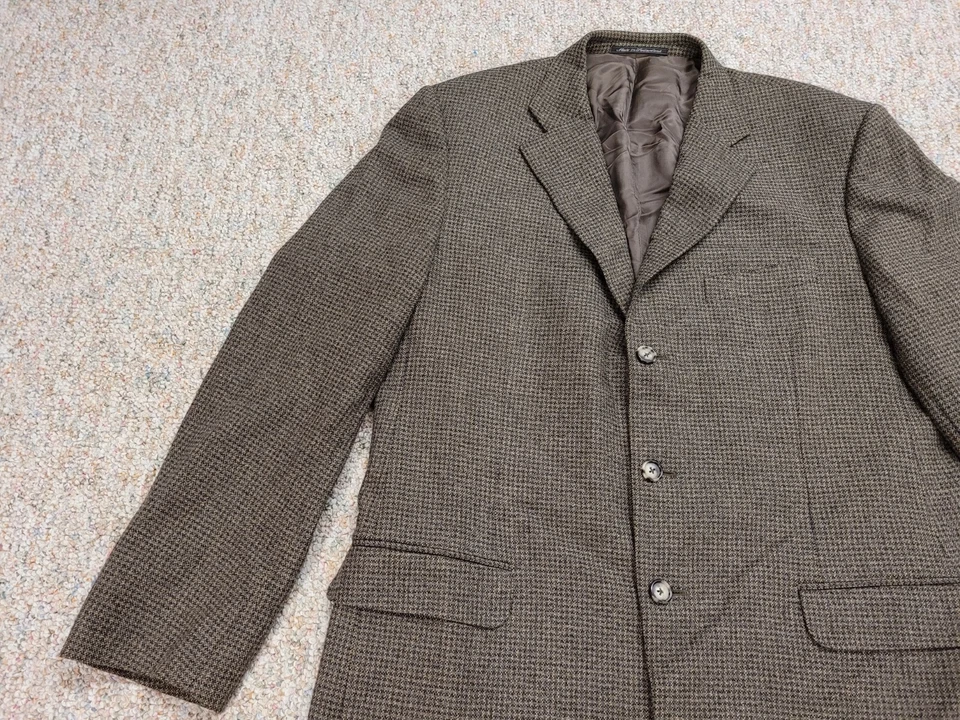 Chaqueta Ermenegildo Zenga Para Hombres 46R Marrón Blazer Abrigo Deportivo Lana Cachemira Seda Foto 4 de 4