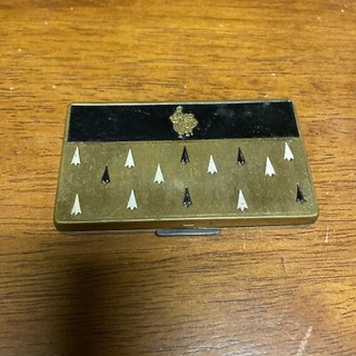 Vintage Yardley White Black And Gold W/Makeup Powder Compact Beauty Vanity