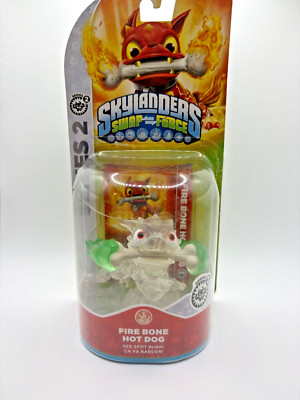 Skylanders Swap Force Clear Fire Bone Hot Dog Green Chase Variant NIB