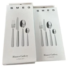 SMEG Stainless Steel 4 Piece Cutlery Set European-Style Tableware