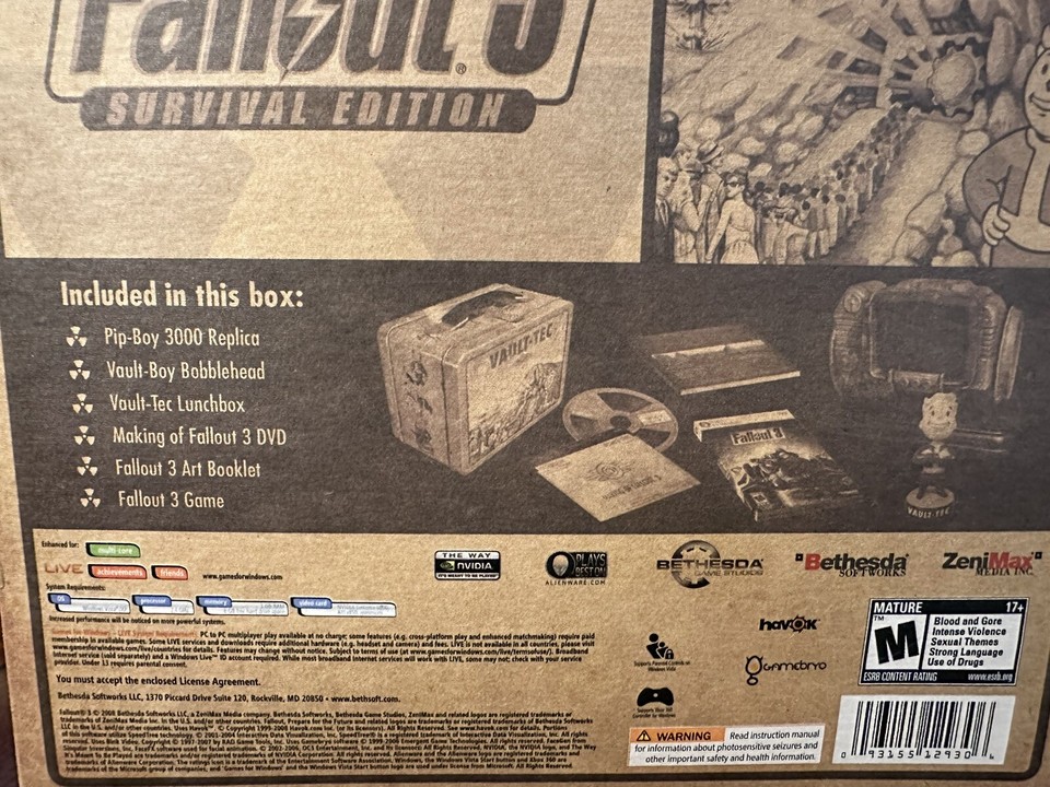 Fallout 3: Survival Edition PC Windows 2008 Limited Edition Amazon ...