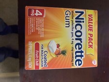 Nicorette 4mg 160Pieces fruit chill Gum Exp4/28