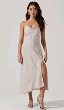 ASTR the Label Gaia Cowl Dress Women's Blush Pink Solid Sleeveless Pullover M