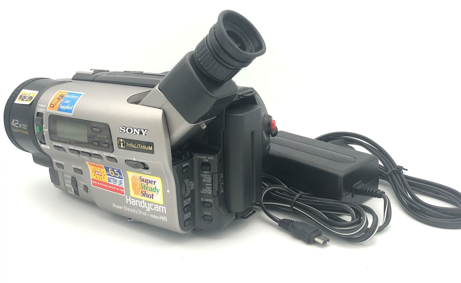 カメラ ビデオカメラ Sony PAL Hi8 Camcorder Handycam 42x Zoom Video Transfer - VGC (CCD-TR3100E)