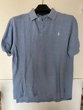 Polo Ralph Lauren Polo Shirt Mens XL Light Blue w/ White Pony 100 Cotton Golf