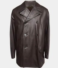 Elegant NWT HERMES Dark Brown Calf Leather Do...
