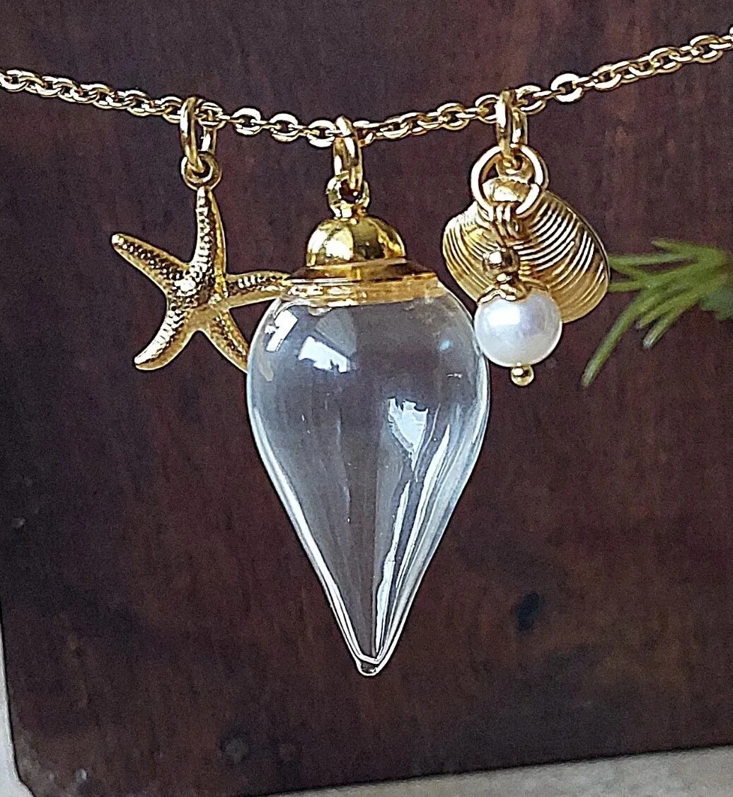 Necklace ashes 2024 holder gold