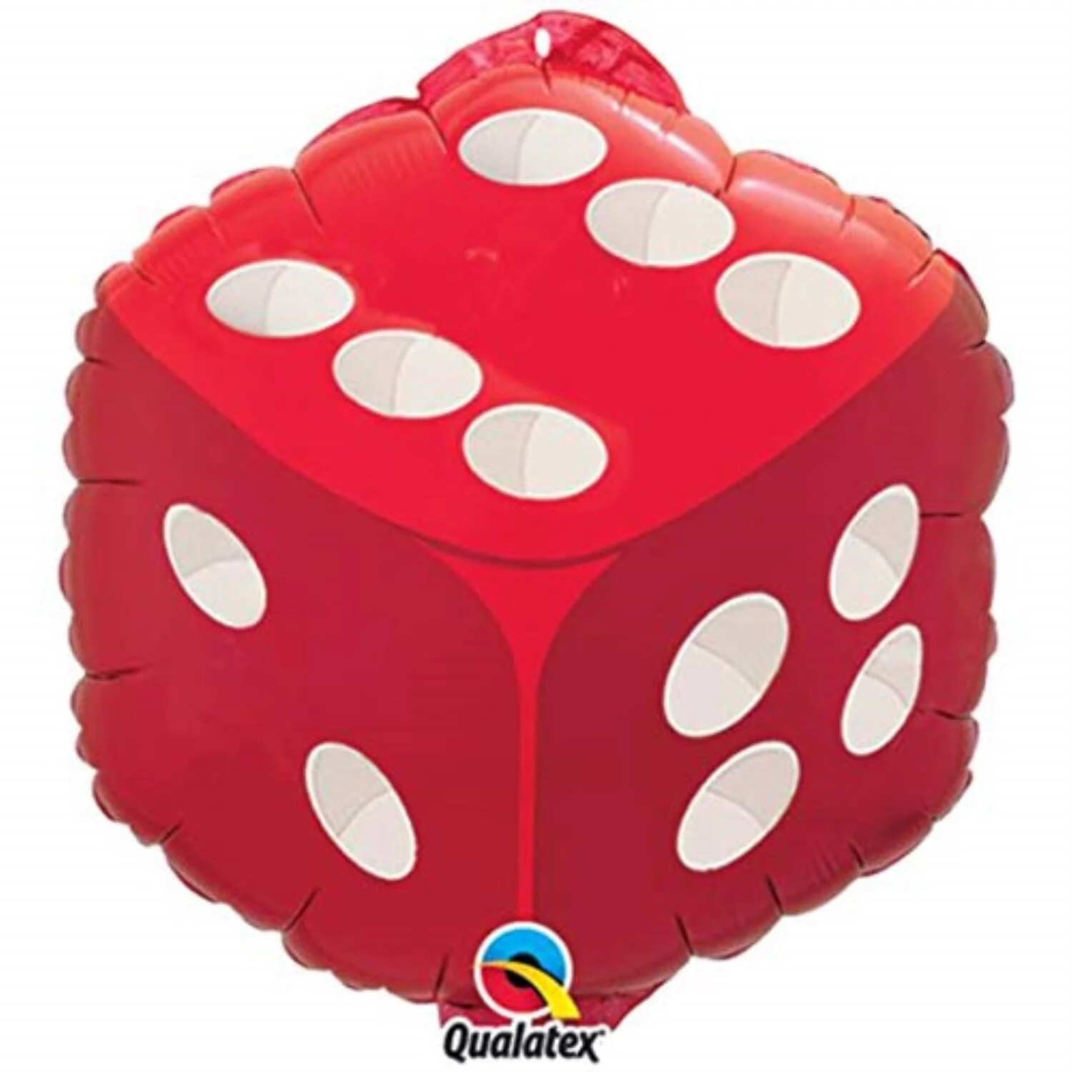 Red Dice Casino Party 18"" Supershape Large Qualatex Foil Birthday Balloon Helium