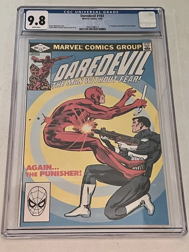 HIGH GRADE KEY! DAREDEVIL #183 NM/MT CGC 9.8 1982 1ST DAREDEVIL VS PUNISHER MCU