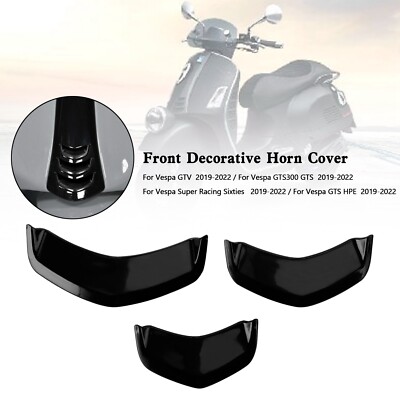 Front Horn Cover Decoration Trim For Vespa Sprint 300 GTS 300 HPE GTV Black UE