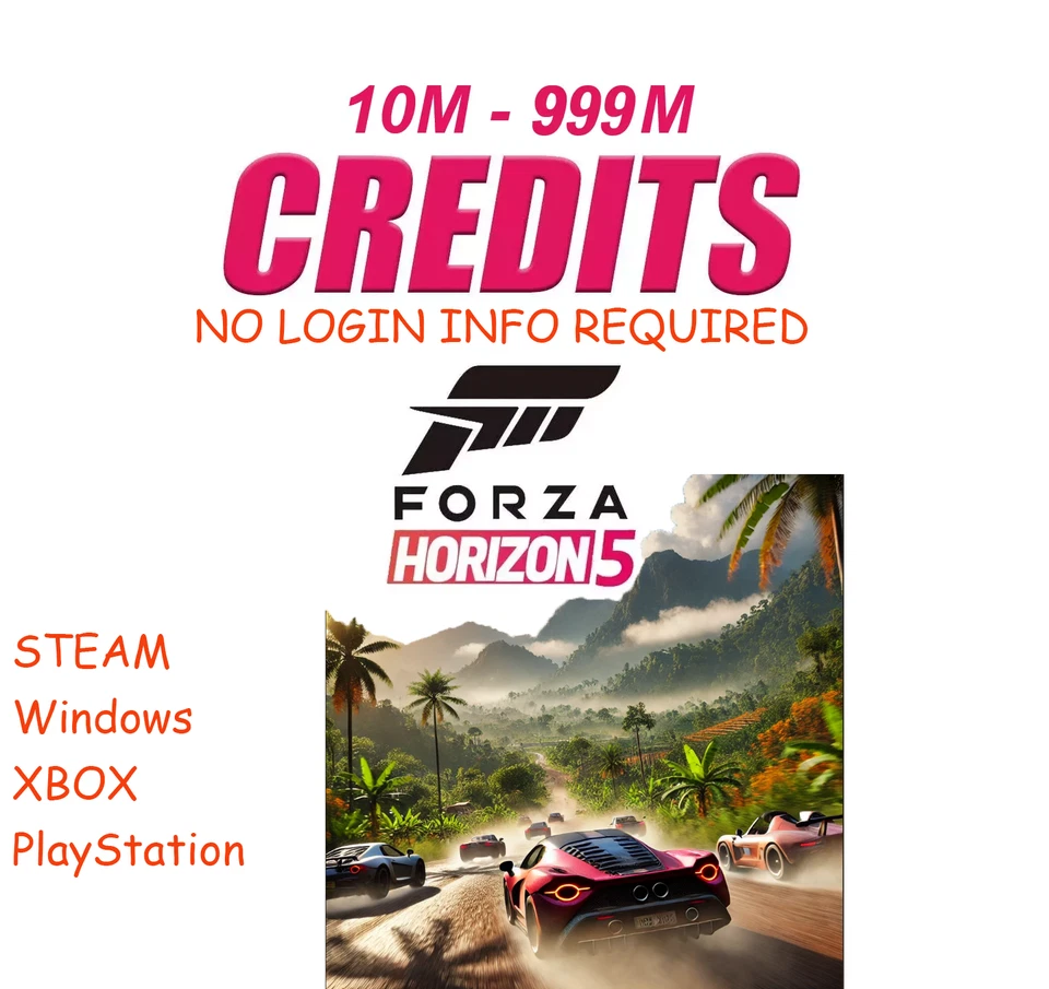 ✨Forza Horizon 5 CREDITS ⭐️ 100M-500M CR PC|XBOX|STEAM-⭐️Cheap Safe Fast🚀