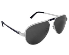 CARTIER Pilot Silver Lens Metal 60-14-140MM Men's Sunglasses CT0101S 004
