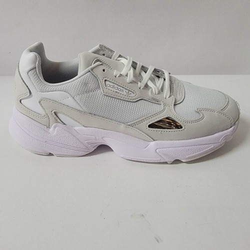 Adidas Falcon Triple White Womens Running Trainers B28128 | eBay