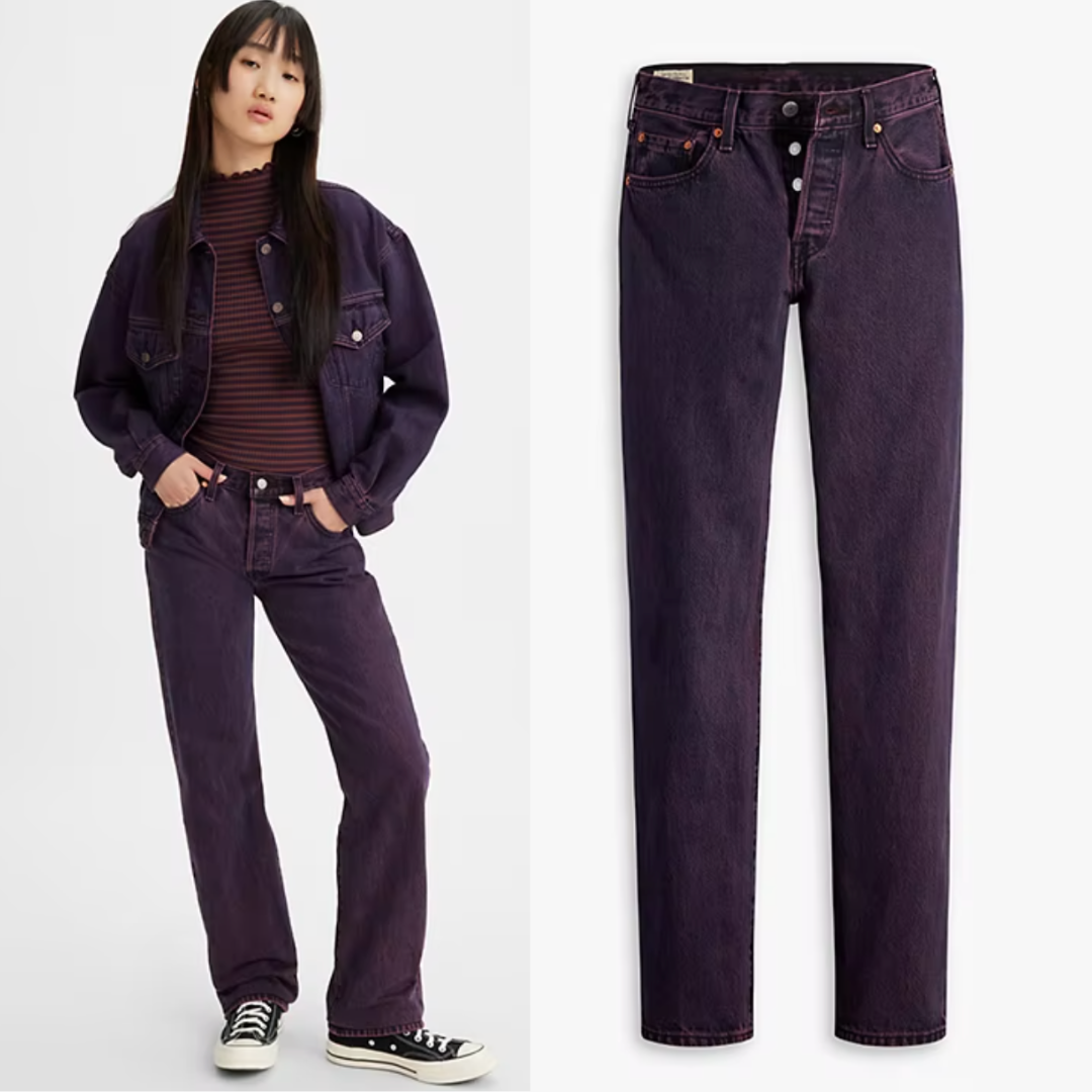 Levi's 501 '90S Woment's Colored Denim Jeans Purple Acid Levi's 501 '90S Woment's Colored Denim Jeans Purple Acid