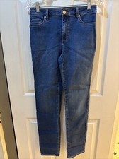 GRAVER Susan Graver Regular Knit Denim Zip-Front Jeans-Medium Wash-Reg 2-A367798