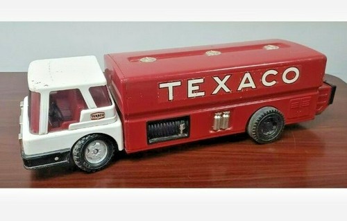 1960'S BROWN & BIGELOW TEXACO TANKER TRUCK TILT CAB STEER RIDE TOY
