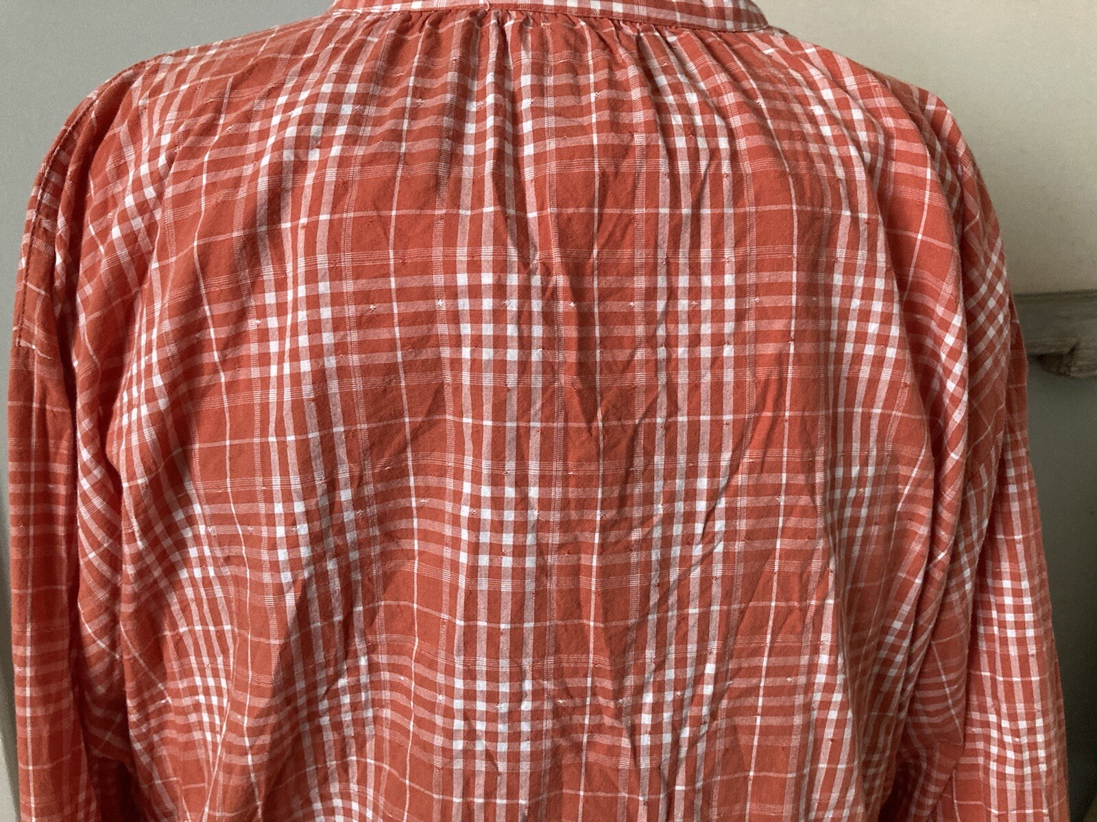 Orange Plaid Button Down Universal Threads Medium - image 4