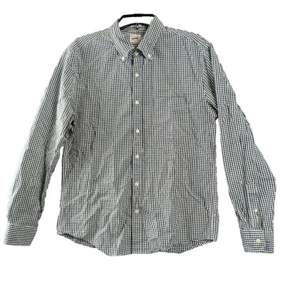 New J Crew Shirt Large Secret Wash Gingham Slim Untucked Fit Hipster Preppy West