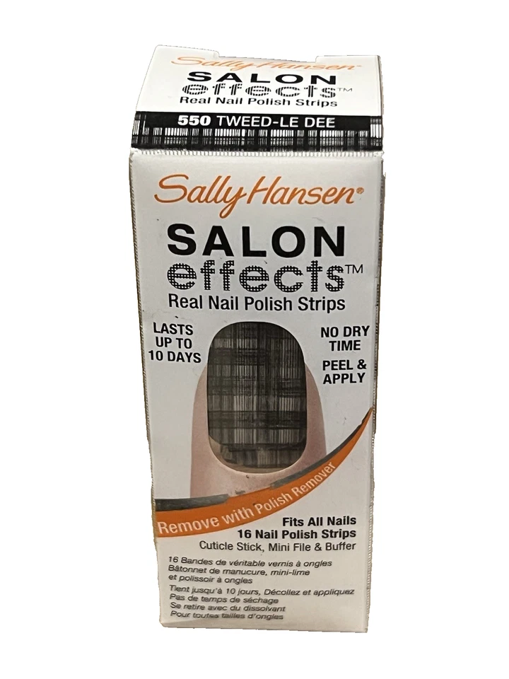 Tiras de esmalte de uñas reales Sally Hansen Salon Effects 16 tiras - 550 Tweed-Le Dee Foto 2 de 4