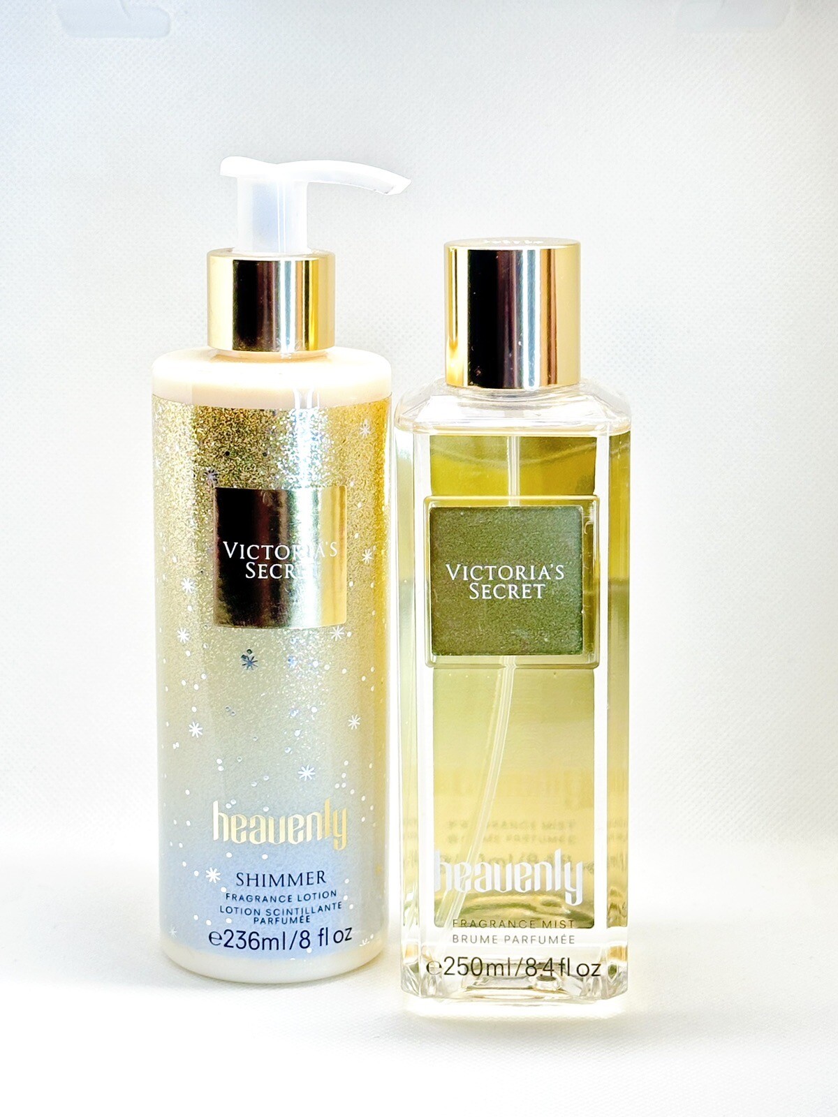Victoria’s Secret Heavenly Shimmer Lotion 8 oz + Fragrance Mist 8.4 oz Duo NEW