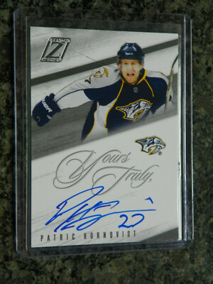 10/11 PANINI ZENITH PATRIC HORNQVIST YOURS TRULY AUTO SIGNATURE SP RARE