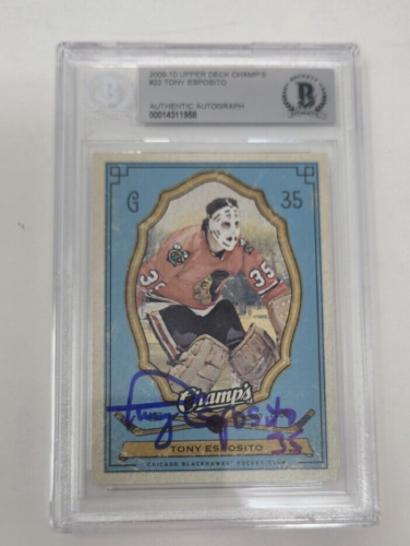 TONY ESPOSITO Signed 2009-2010 Upper Deck  Card #22 Beckett Authenticated (BAS) - Picture 1 of 1