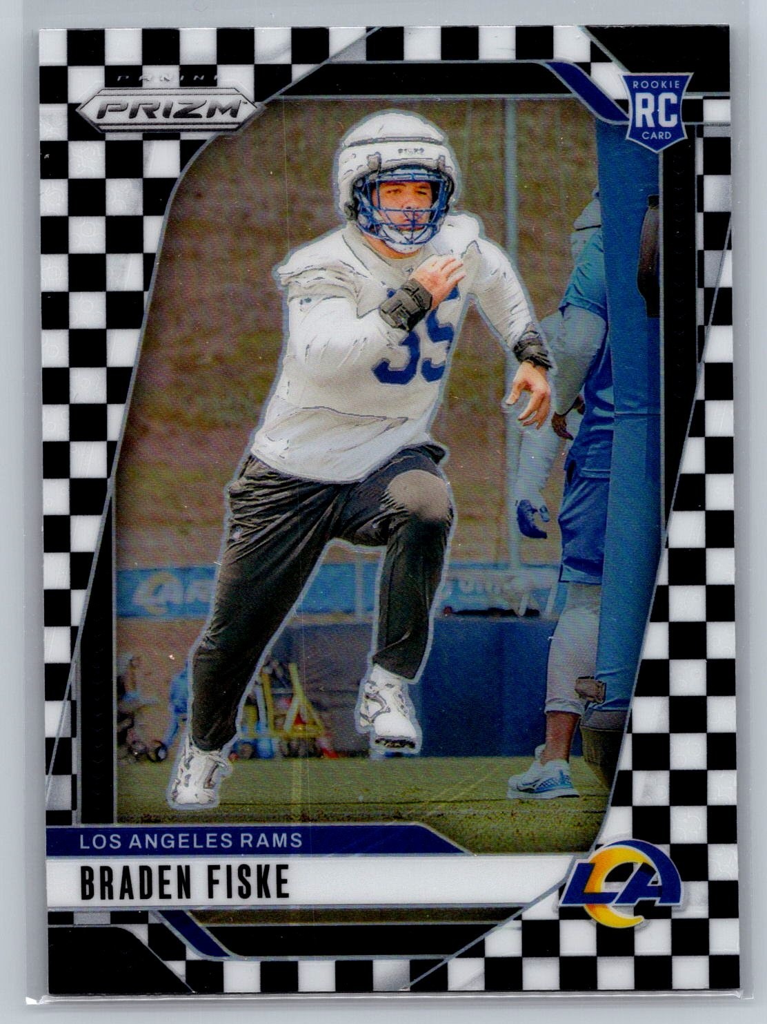 2024 panini prizm football braden fiske black and white checker prizm rc #310