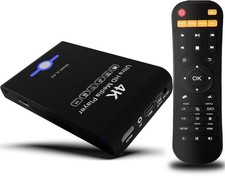 4K Ultra HD Media Player HDD Enclosure 2-in-1,Digital Signage, Piano black