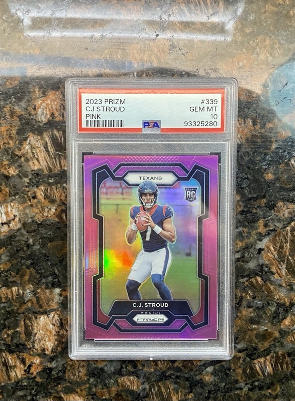 2023 Panini Prizm Pink #339 CJ Stroud Texans RC Rookie PSA 10 GEM MNT