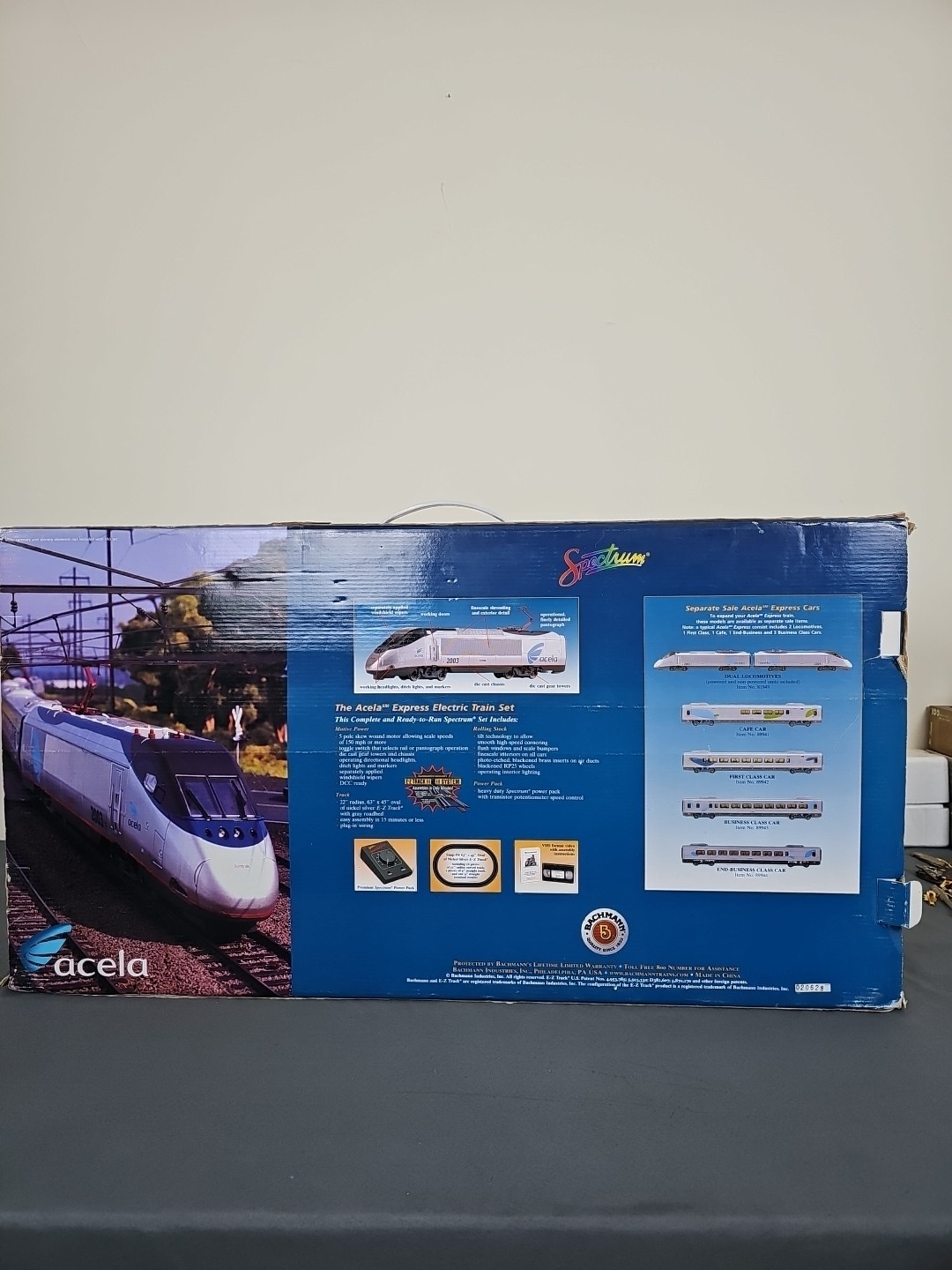 BACHMANN #01202 Spectrum Scale Amtrak Acela DCC Model Train Set With Box