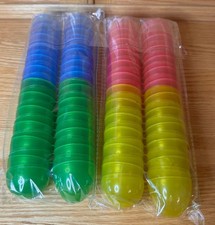 New 48 Pc. Glowing Plastic Easter Eggs Fillable Reusable Multi Colored