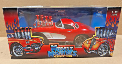 Funline Muscle Machines 1962 Chevrolet Corvette Red '62 Chevy 2004
