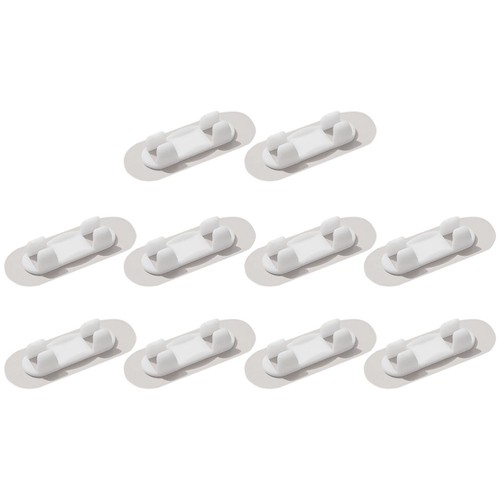 10 Pcs Self-adhesive Wire Manager Cable Storage Organizer Convenient Clip - 第 3/12 張圖片