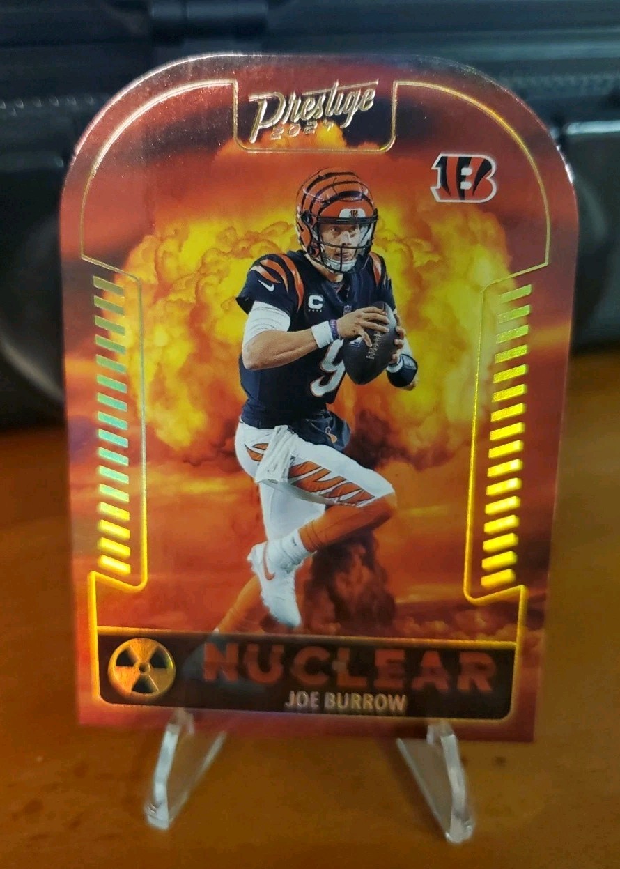 2024 Prestige Joe Burrow Nuclear Die Cut SSP Case Hit 🔥 CLEAN, MINT,NP BENGALS 