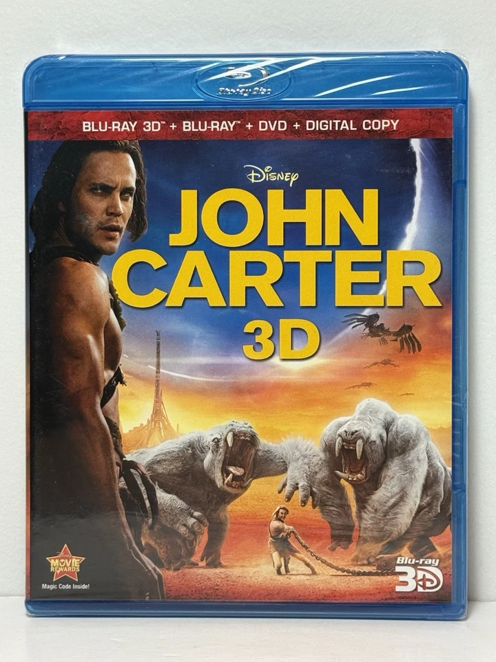 John Carter 3D (3D Blu Ray/Blu Ray/DVD/Digital 4-disc set) New Factory Sealed - Image 4 of 4